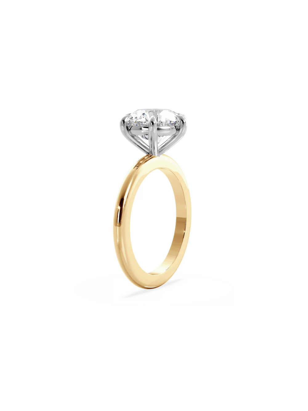 Round Ceremonial Solitaire Ring - View 