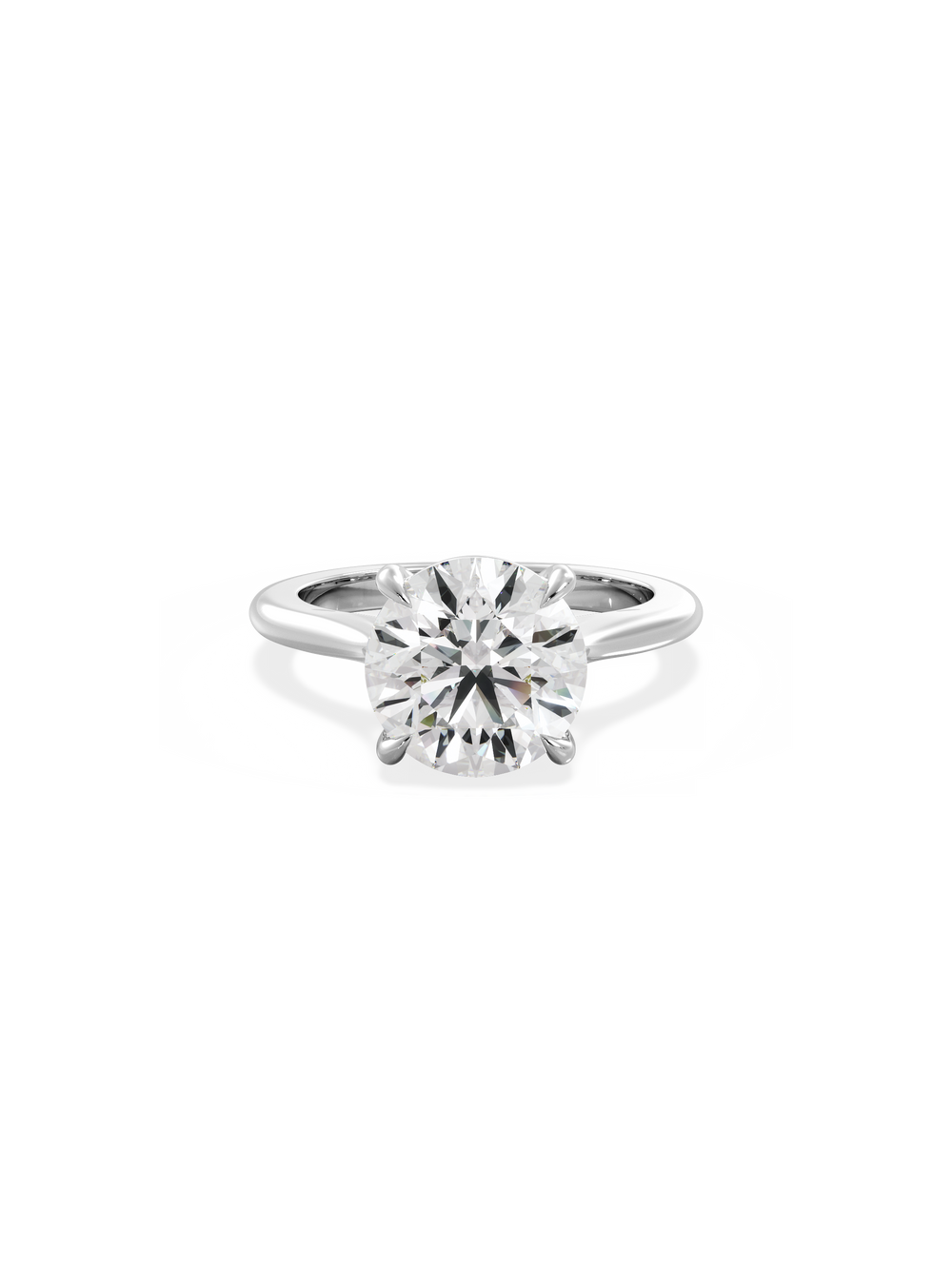 Round Classic Solitaire Ring - View 