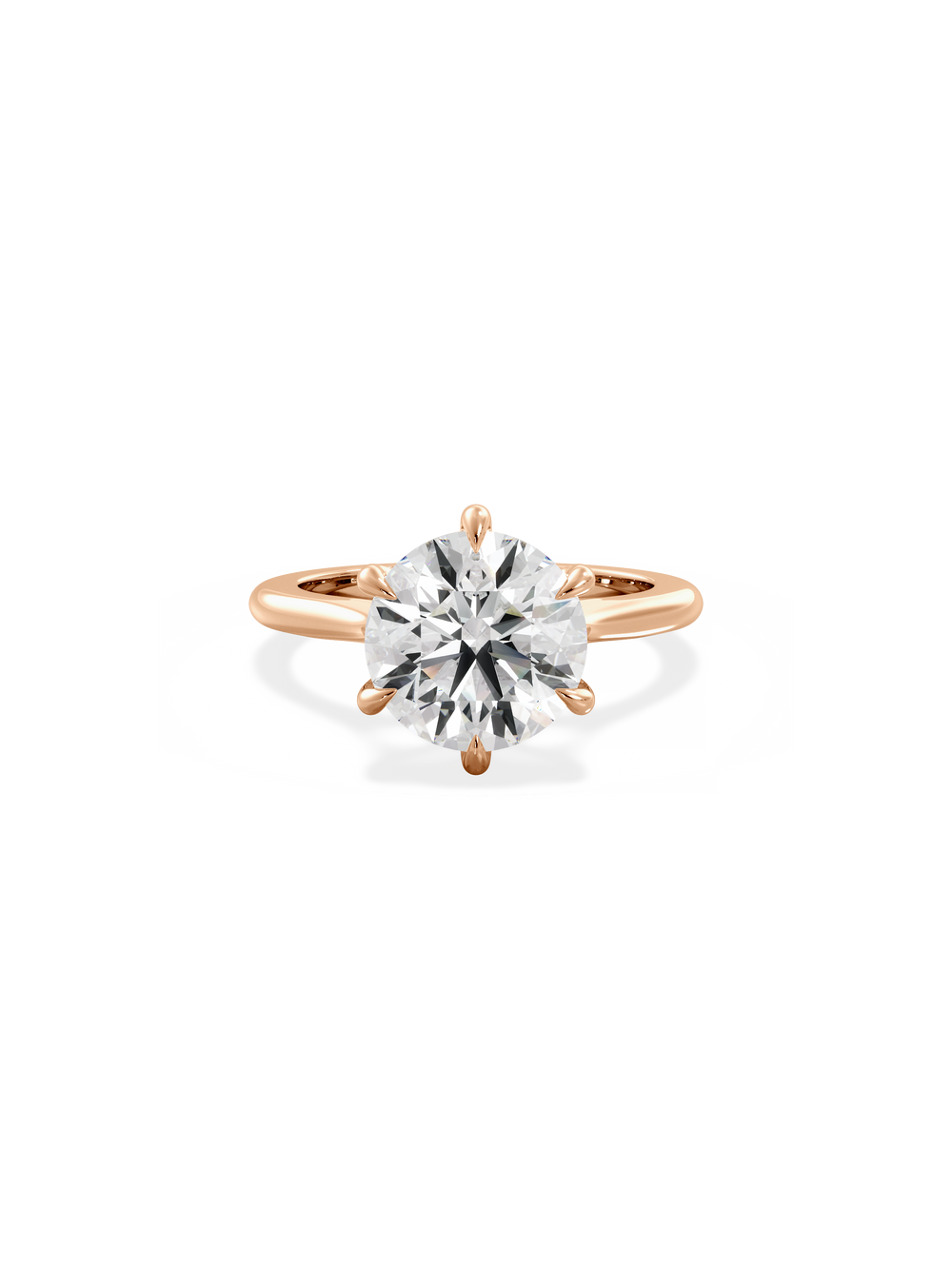 Round Classic Solitaire Ring - View 