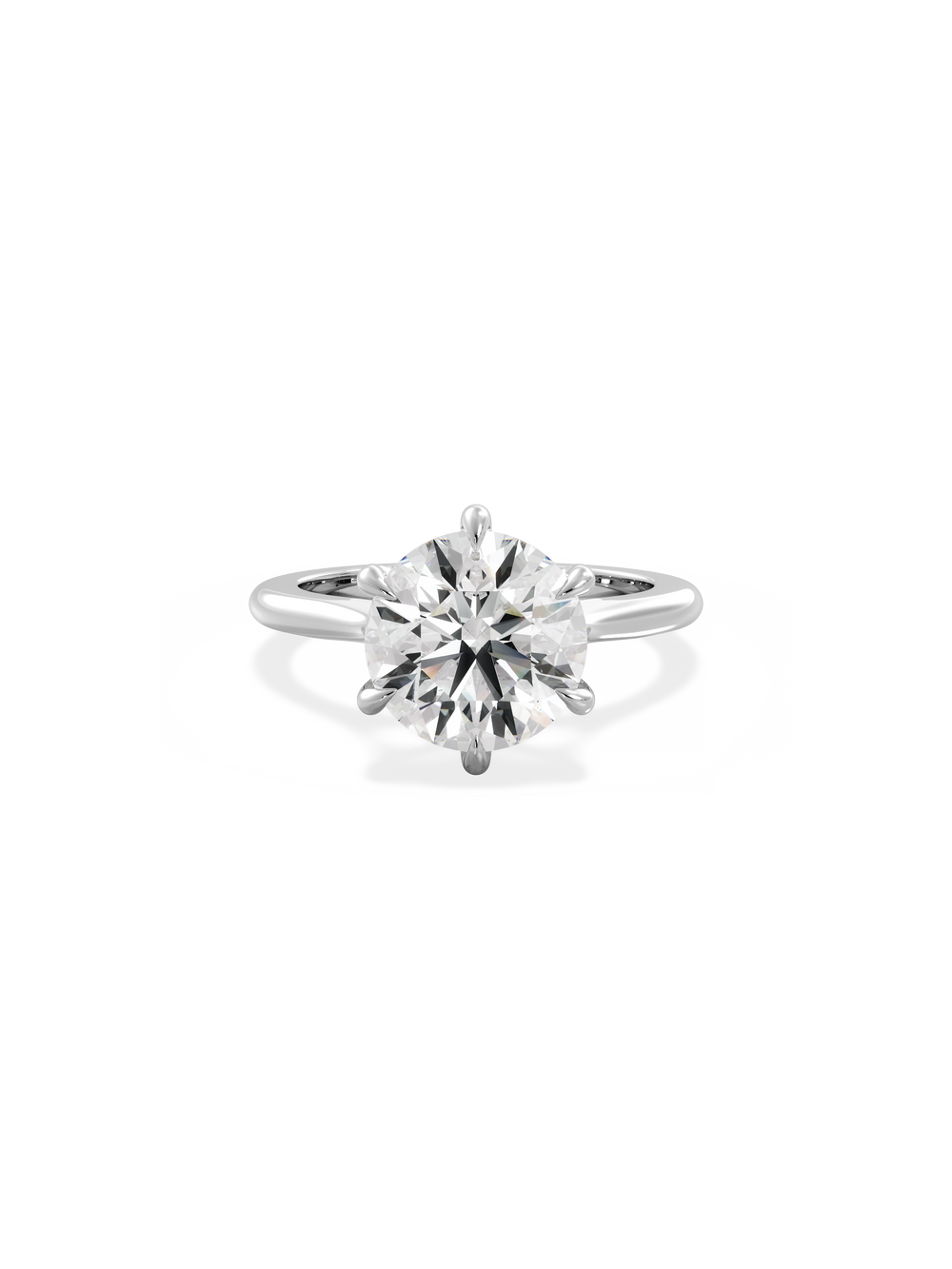 Round Classic Solitaire Ring - View 