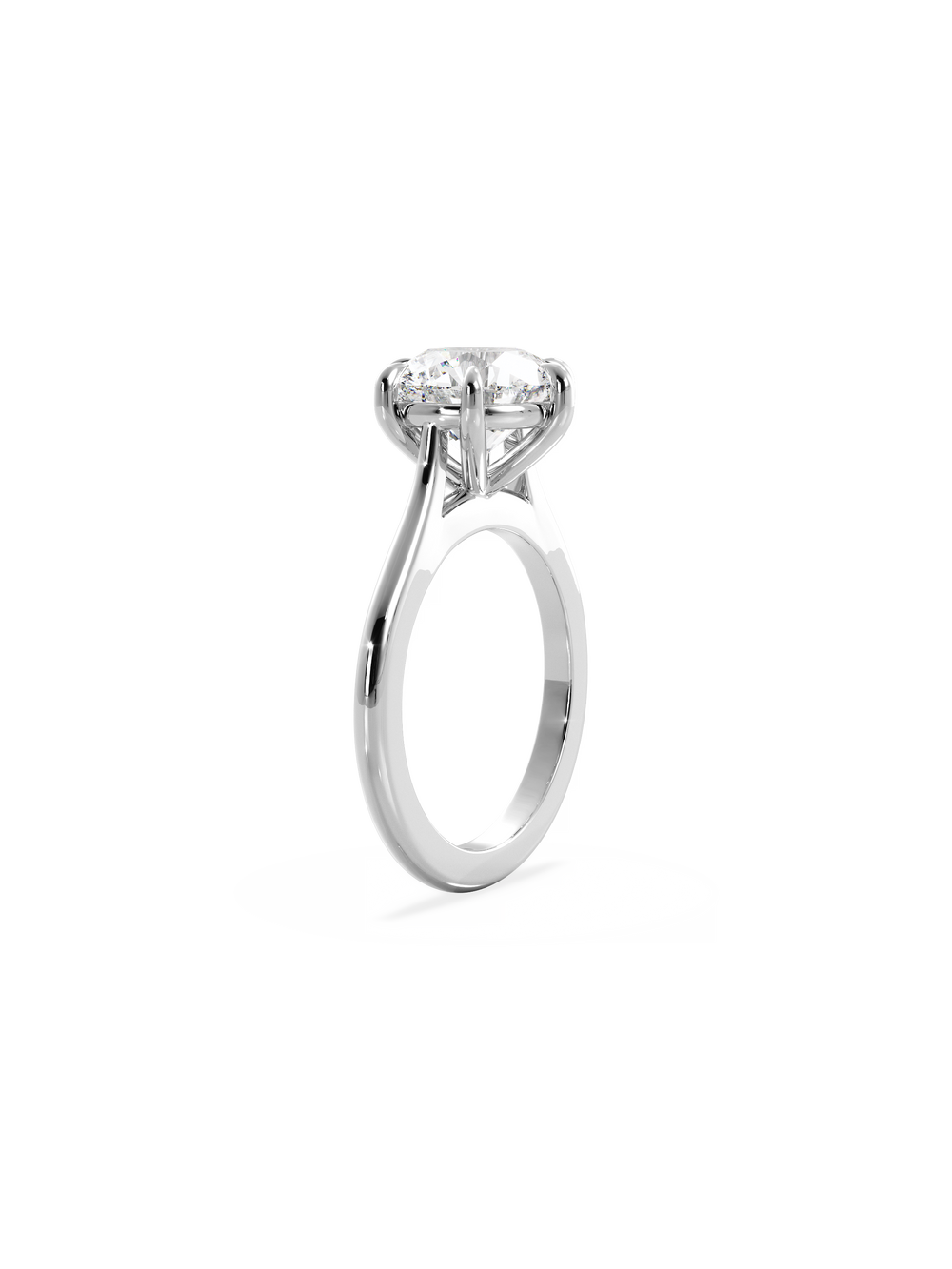 Round Classic Solitaire Ring - View 