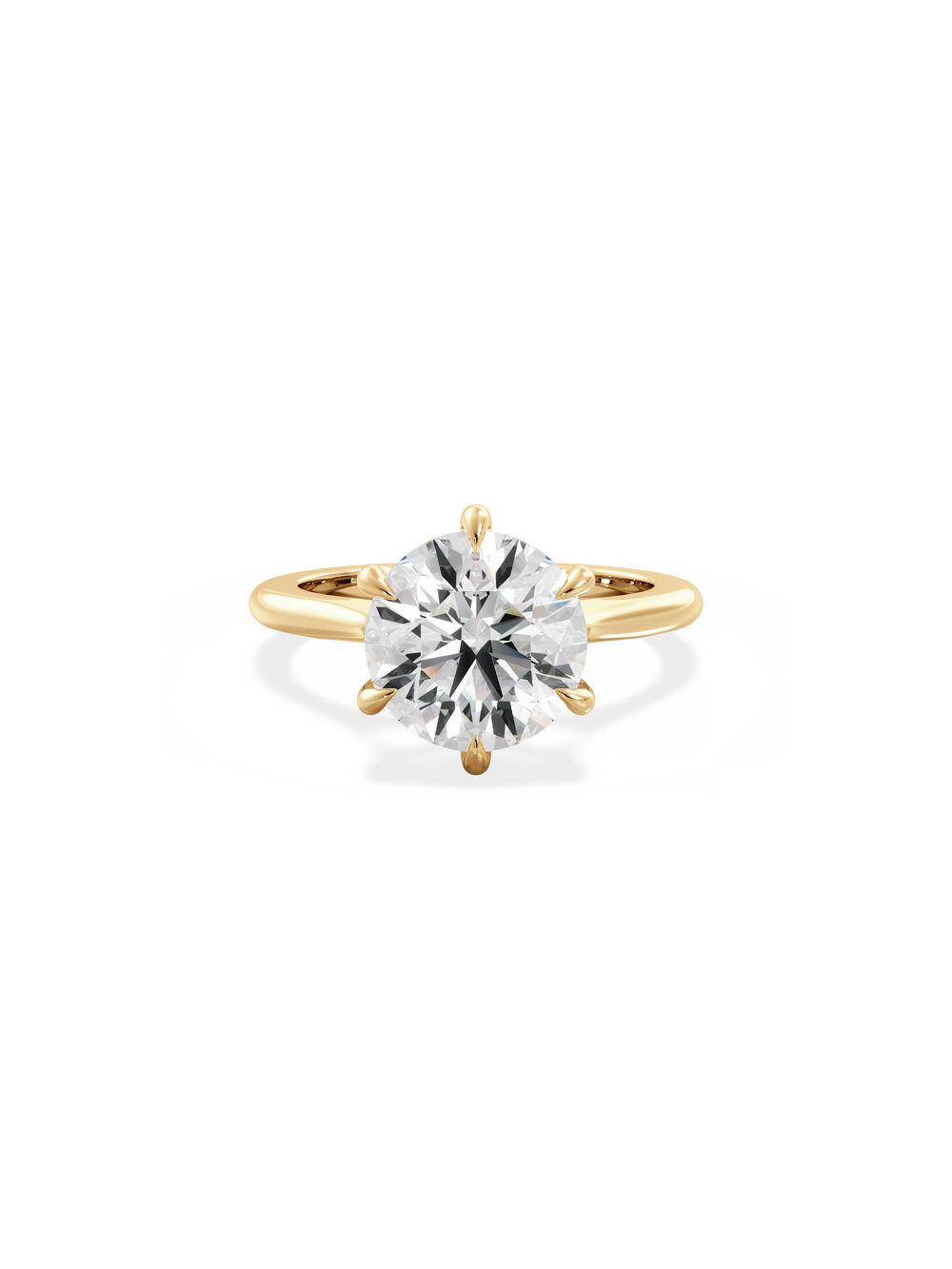 Round Classic Solitaire Ring - View 