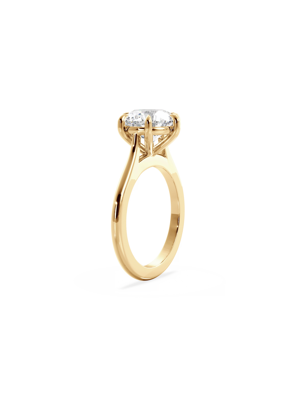 Round Classic Solitaire Ring - View 