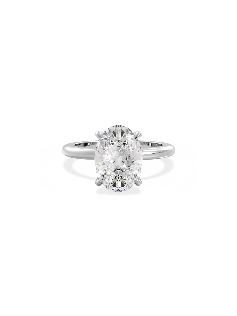 Oval Ceremonial Solitaire Ring - View 