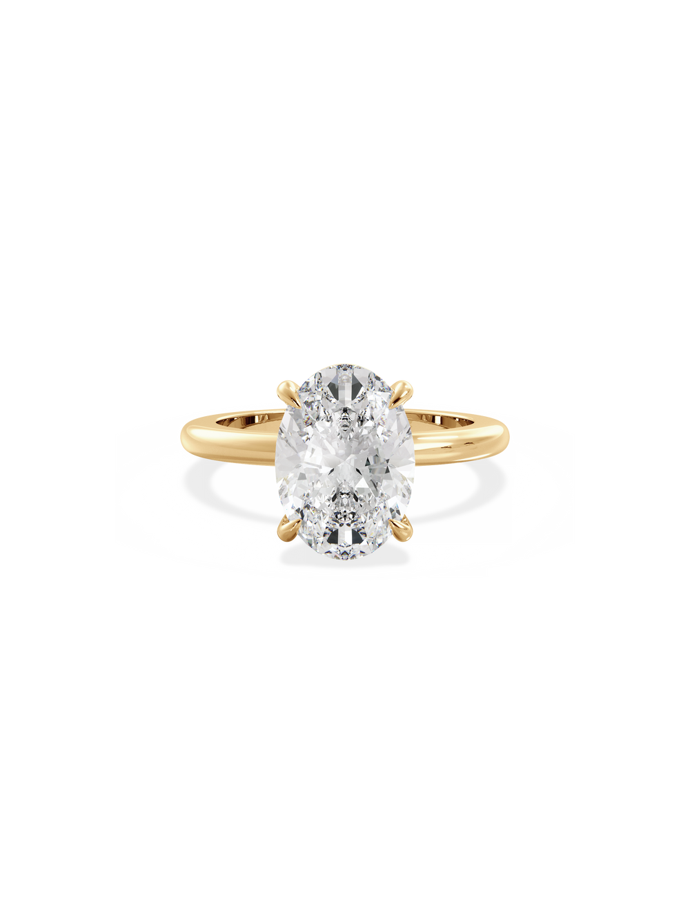 Oval Ceremonial Solitaire Ring - View 