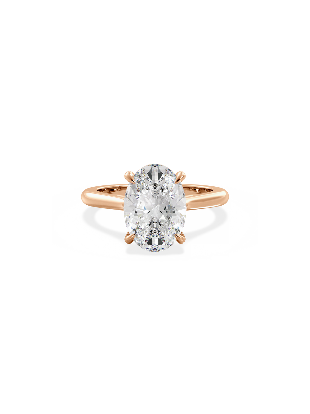 Oval Classic Solitaire Ring - View 