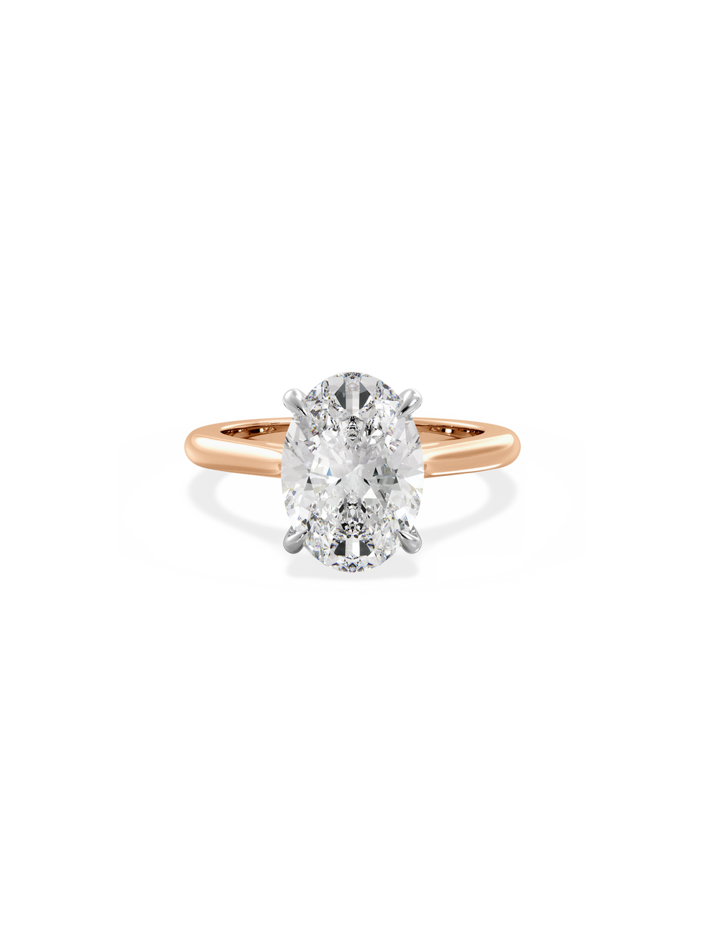 Oval Classic Solitaire Ring - View 