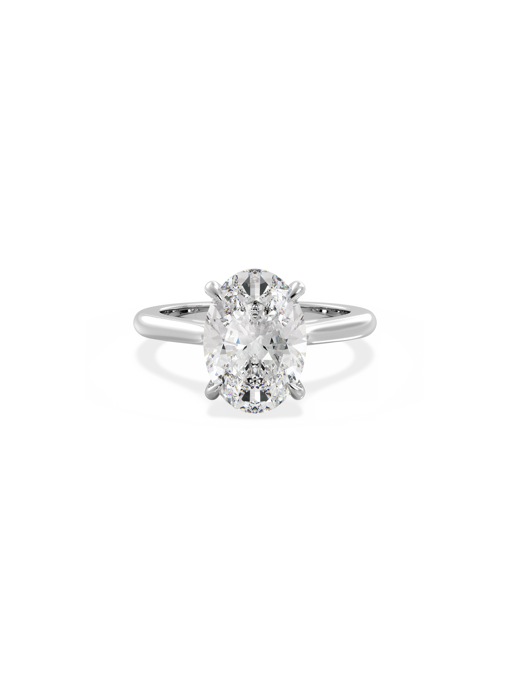 Oval Classic Solitaire Ring - View 