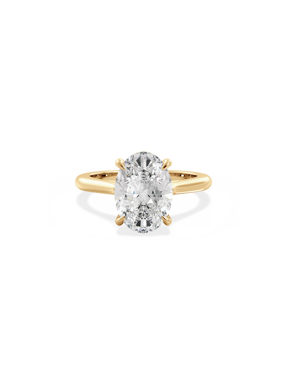 Oval Classic Solitaire Ring - View 