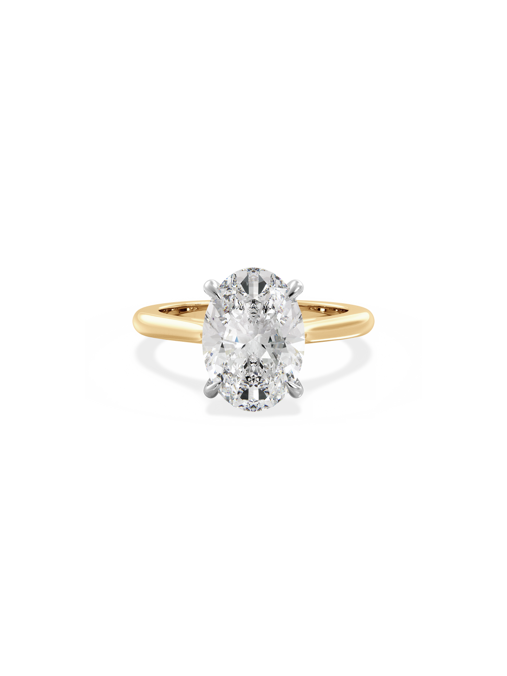 Oval Classic Solitaire Ring - View 