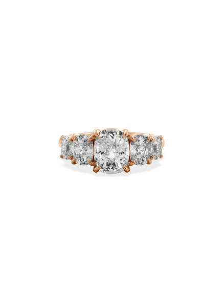 Elongated Cushion Signature Five-Stone Ring
