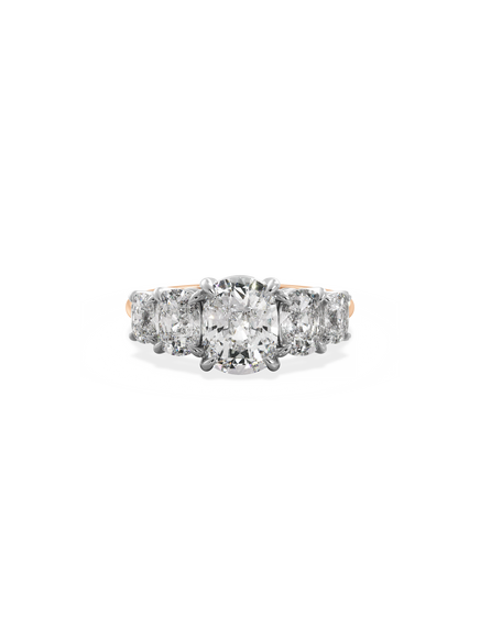 Elongated Cushion Signature Five-Stone Ring