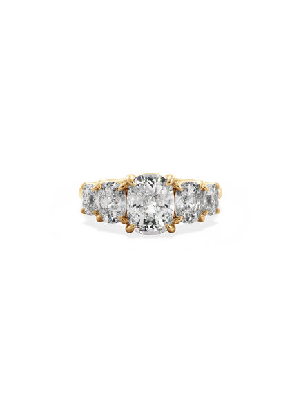 Elongated Cushion Signature Five-Stone Ring