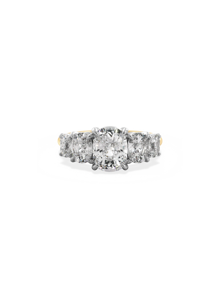 Elongated Cushion Signature Five-Stone Ring