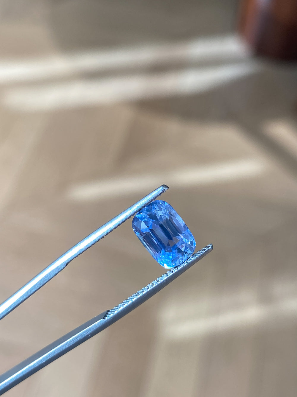 3.08ct Elongated Cushion Sapphire - View 