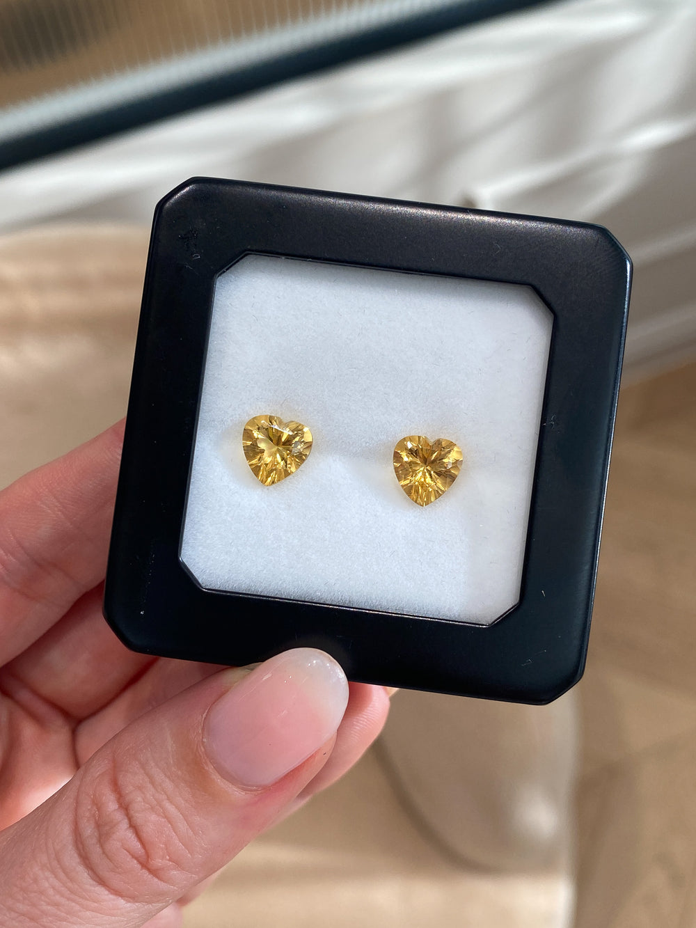 3.39cttw Heart Citrines - View 
