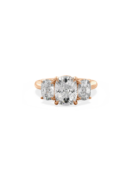 Elongated Cushion Trilogy Ring