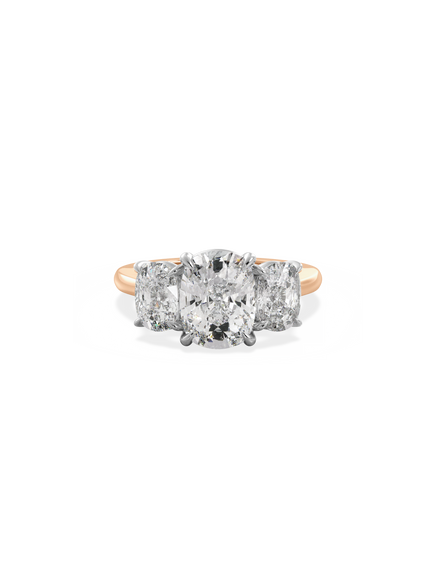 Elongated Cushion Trilogy Ring