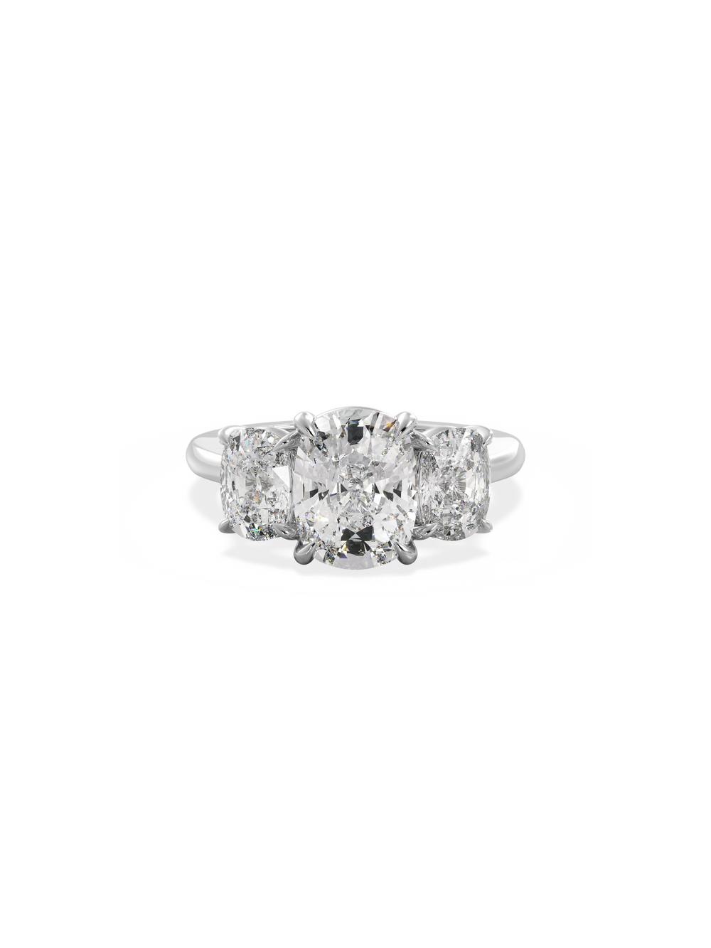 Elongated Cushion Trilogy Ring - View 
