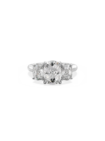 Elongated Cushion Trilogy Ring
