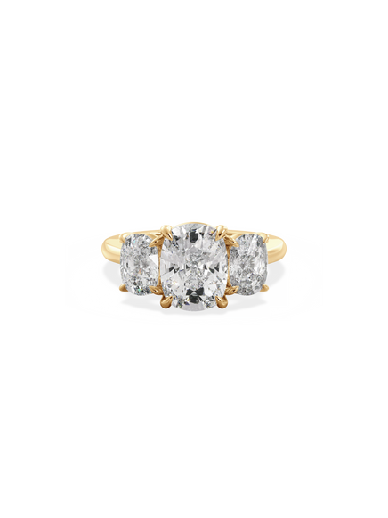 Elongated Cushion Trilogy Ring