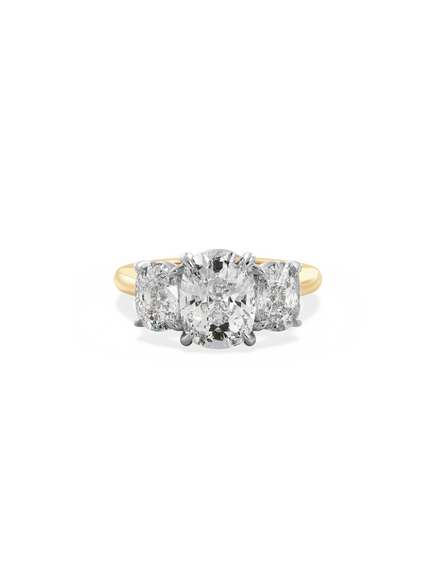 Elongated Cushion Trilogy Ring