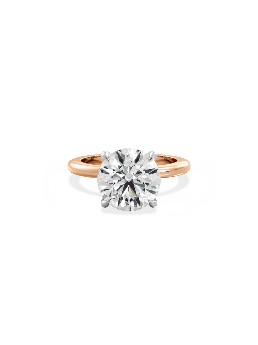 Round Ceremonial Solitaire Ring - View 
