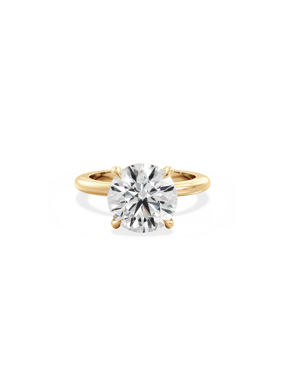 Round Ceremonial Solitaire Ring - View 