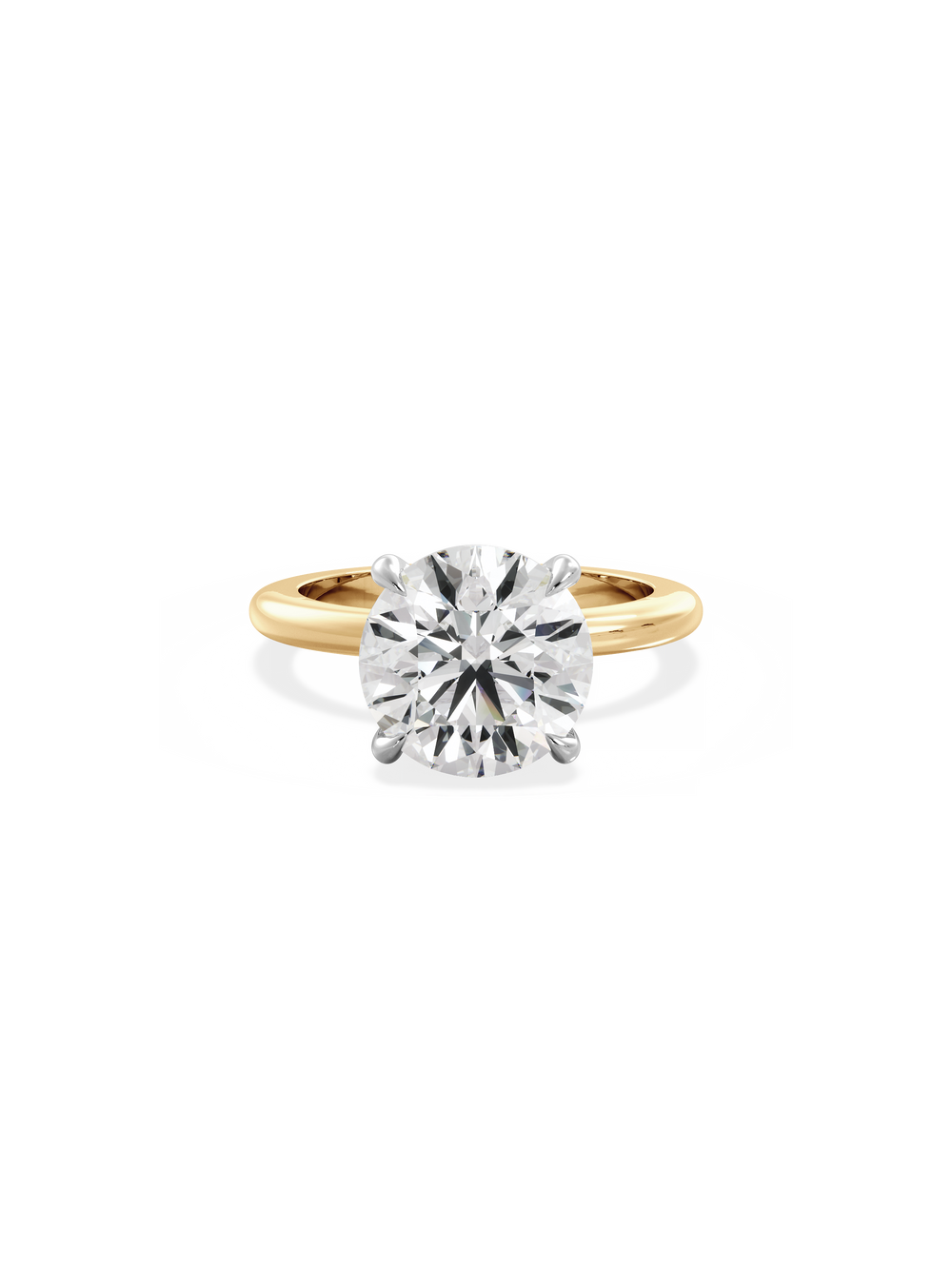 Round Ceremonial Solitaire Ring - View 