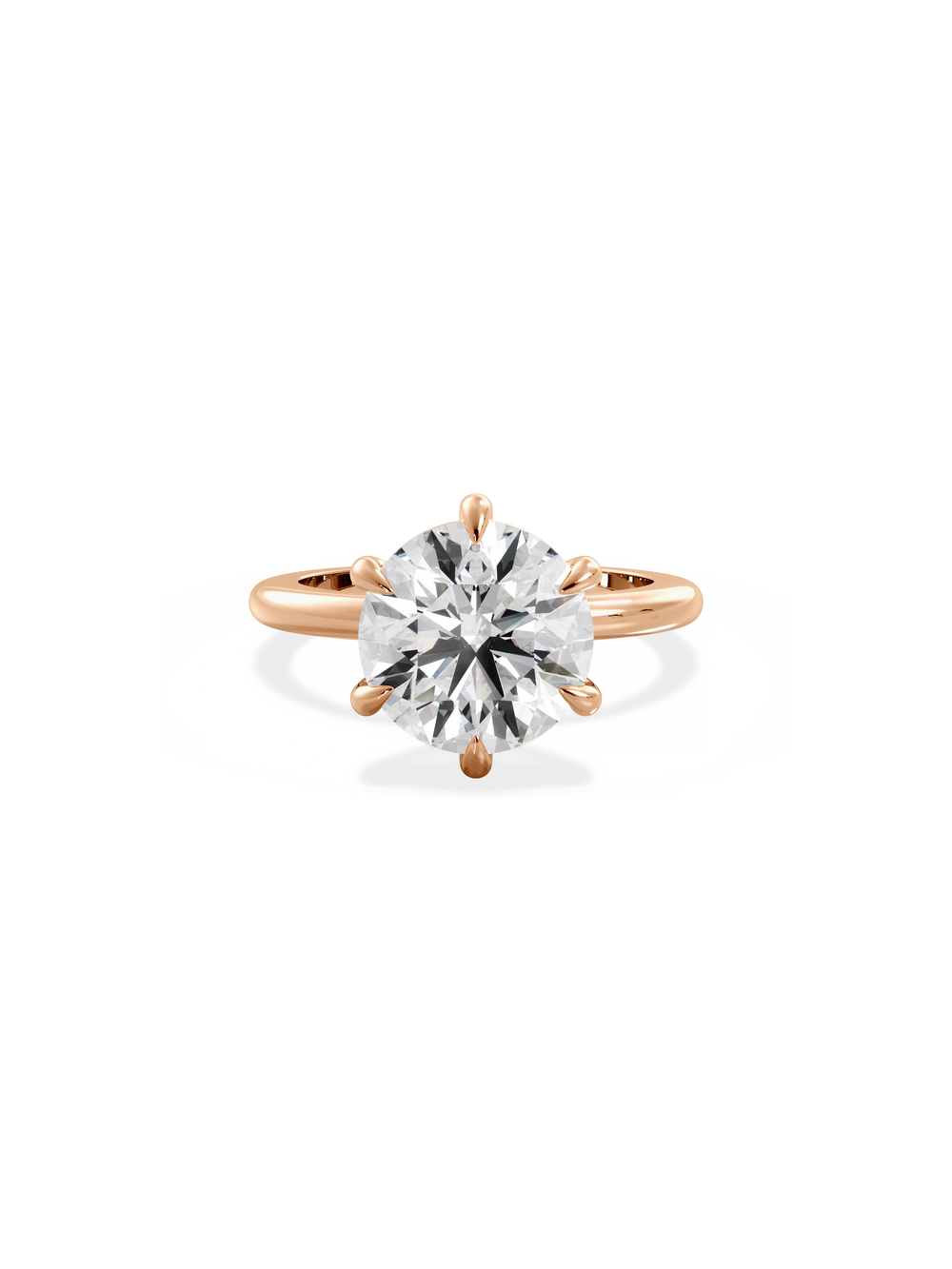 Round Ceremonial Solitaire Ring - View 