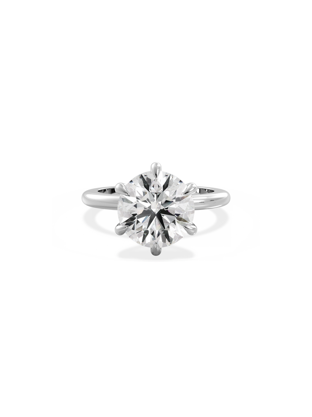 Round Ceremonial Solitaire Ring - View 