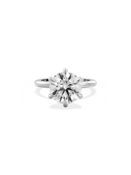 Round Ceremonial Solitaire Ring