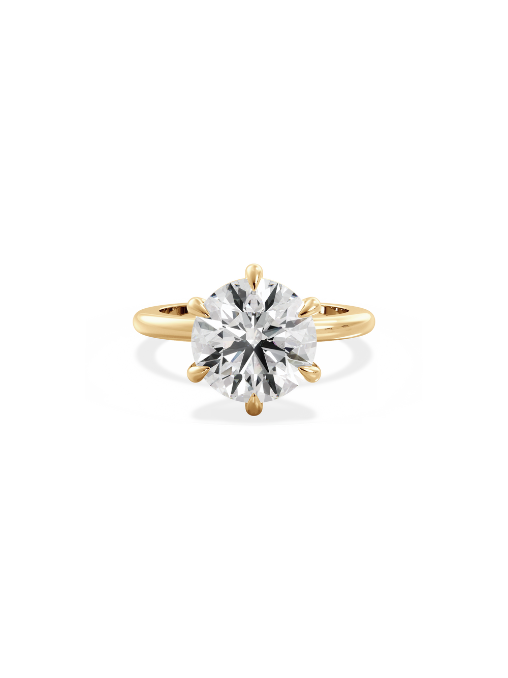 Round Ceremonial Solitaire Ring - View 