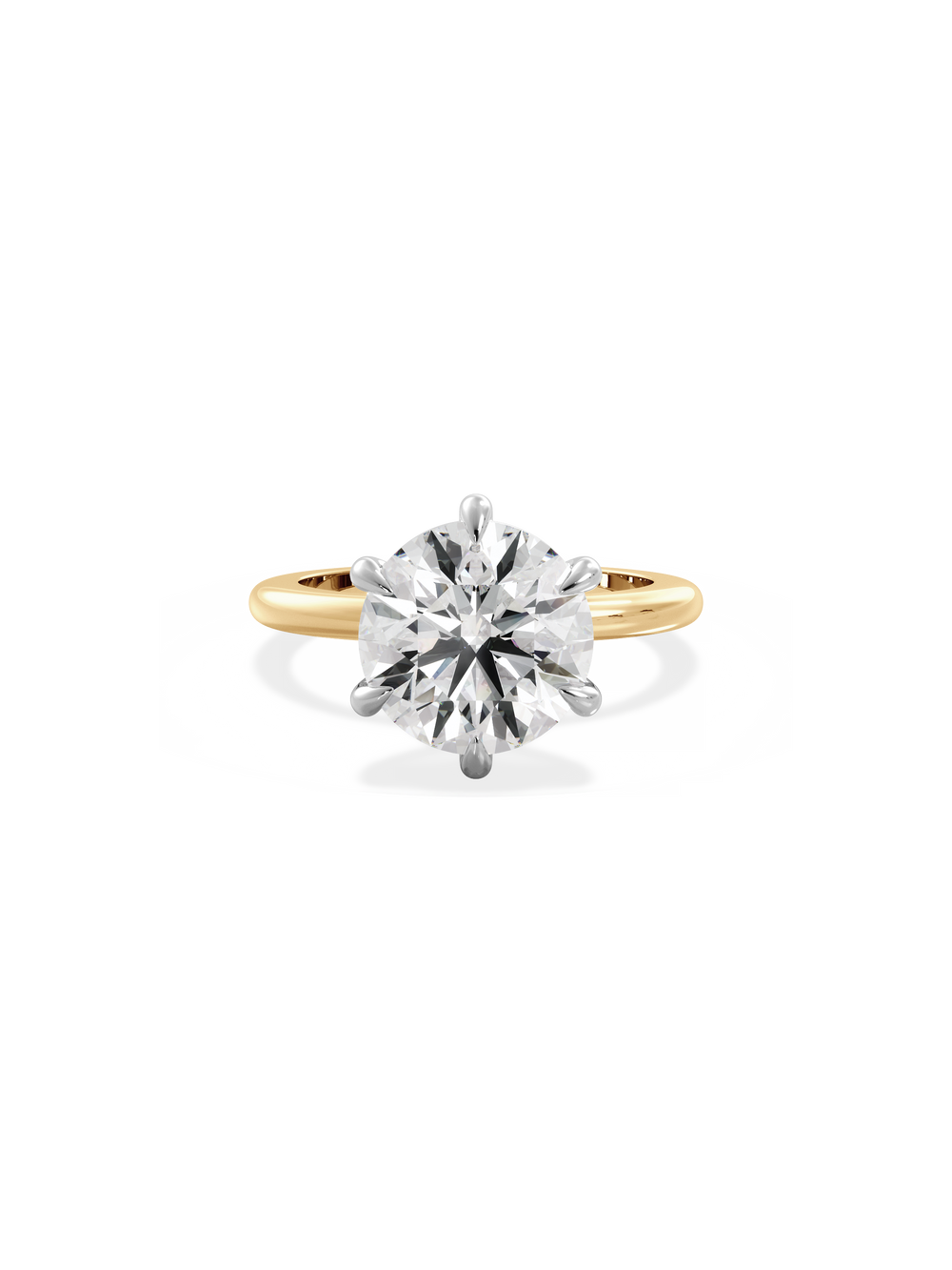 Round Ceremonial Solitaire Ring - View 