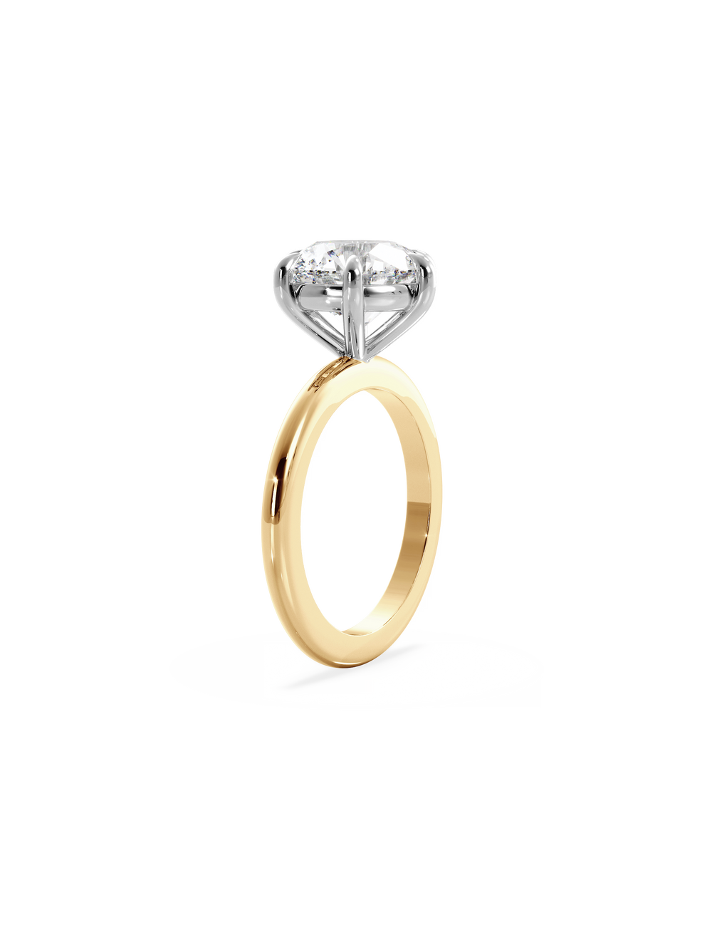 Round Ceremonial Solitaire Ring - View 