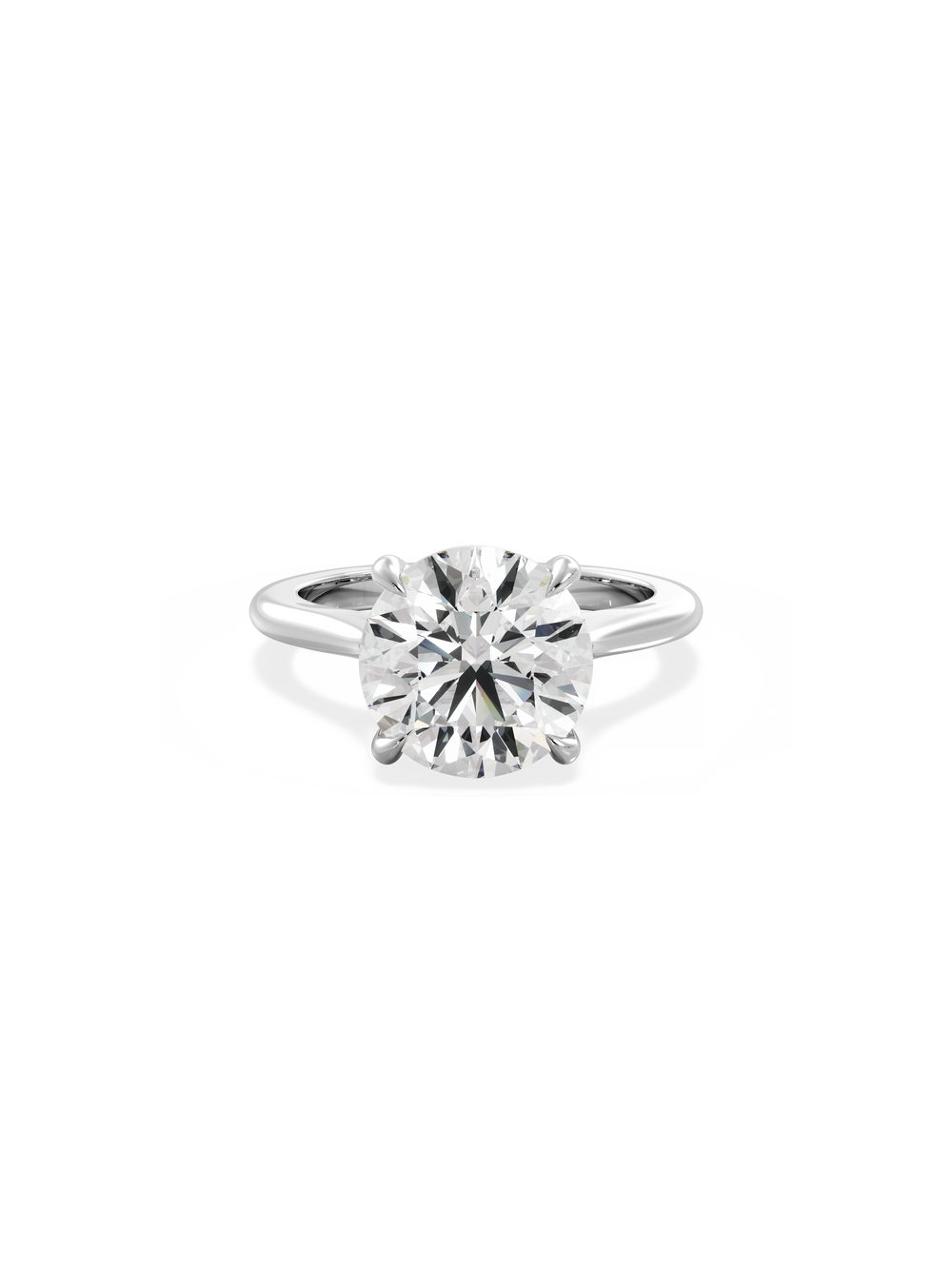 Round Classic Solitaire Ring - View 