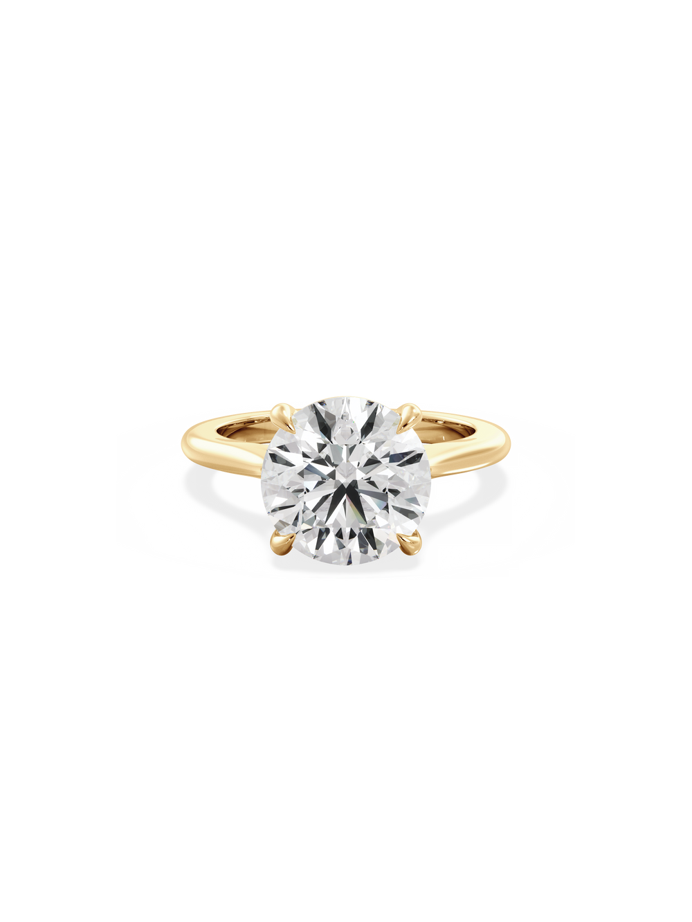 Round Classic Solitaire Ring - View 