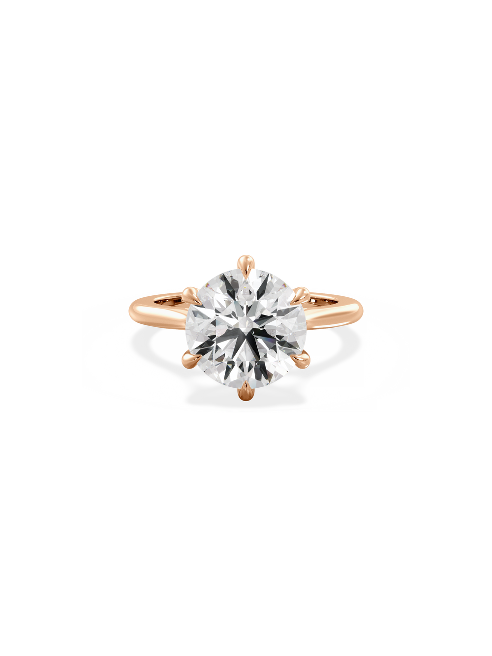 Round Classic Solitaire Ring - View 