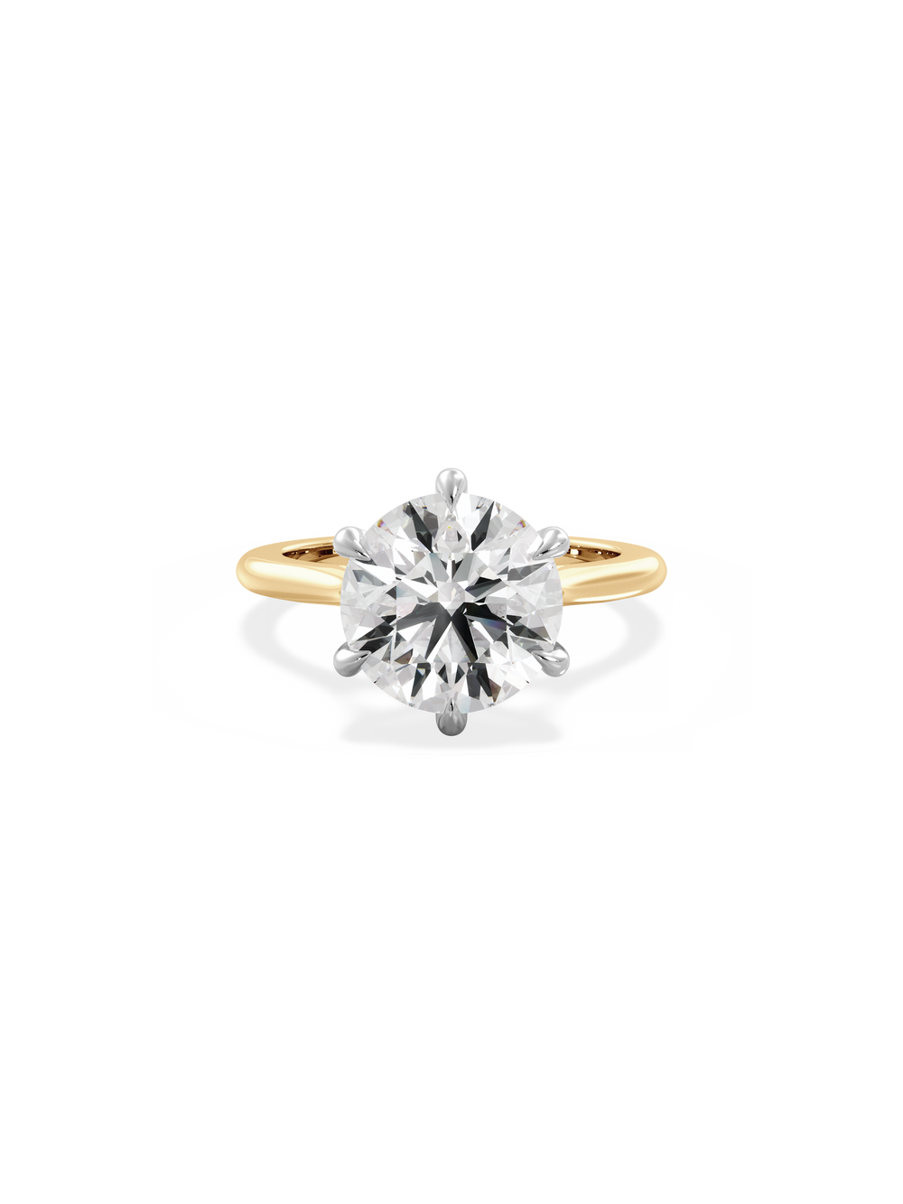 Round Classic Solitaire Ring - View 