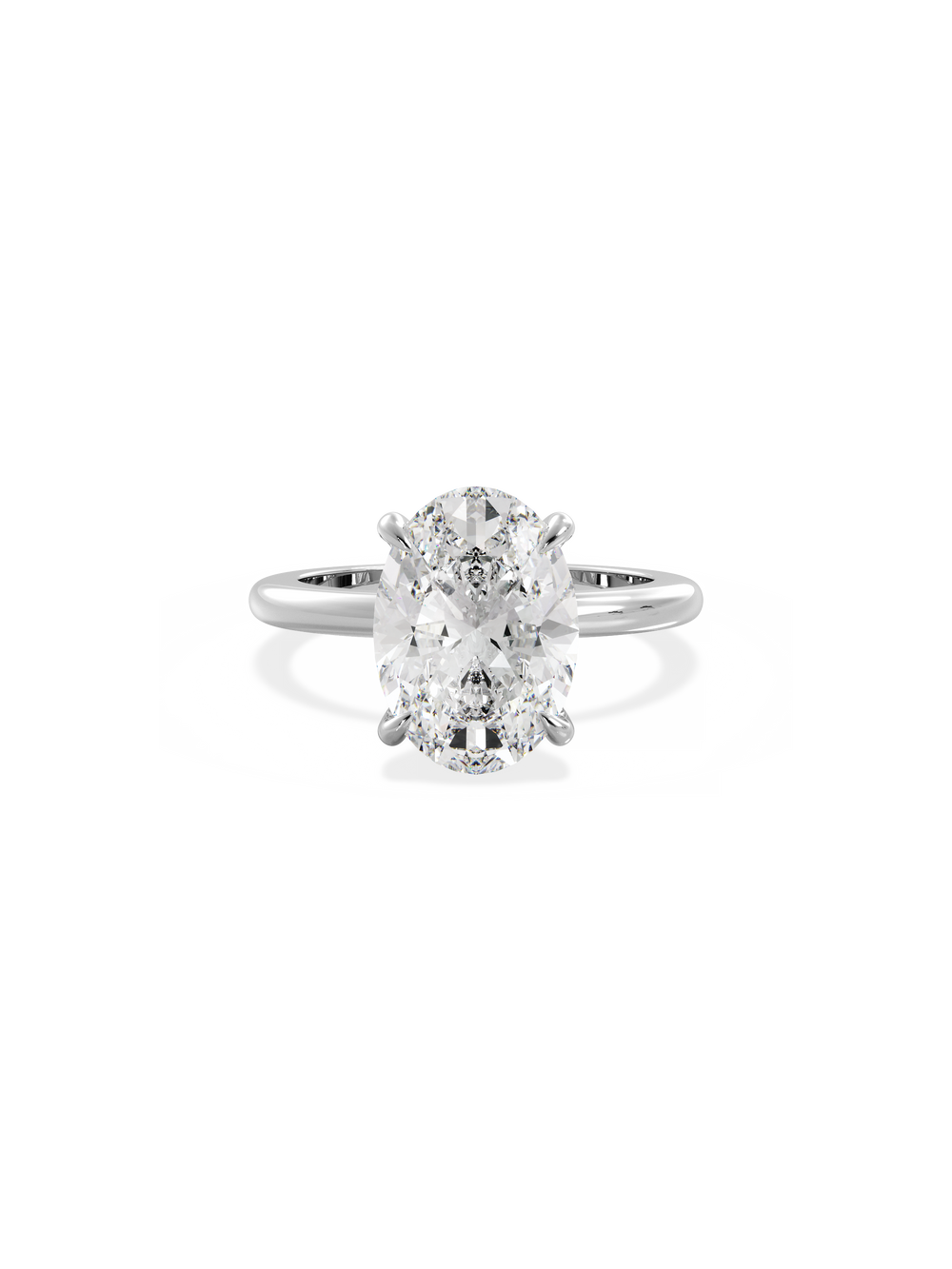 Oval Ceremonial Solitaire Ring - View 