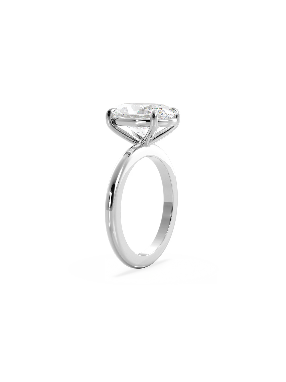 Oval Ceremonial Solitaire Ring - View 