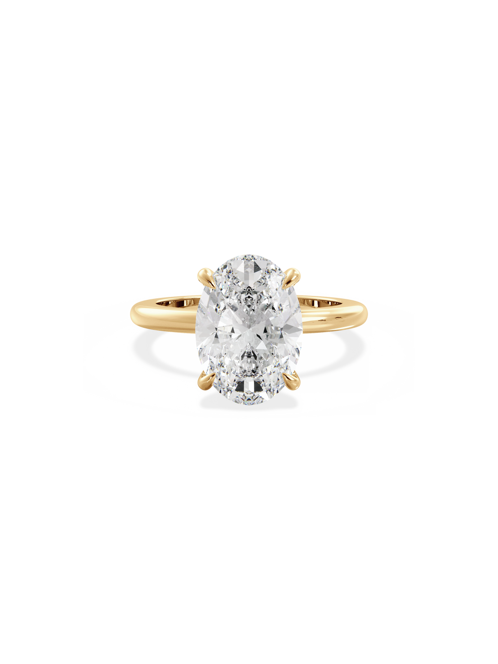 Oval Ceremonial Solitaire Ring - View 