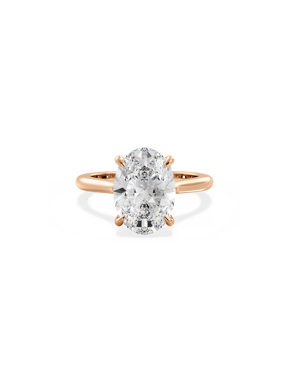 Oval Classic Solitaire Ring - View 