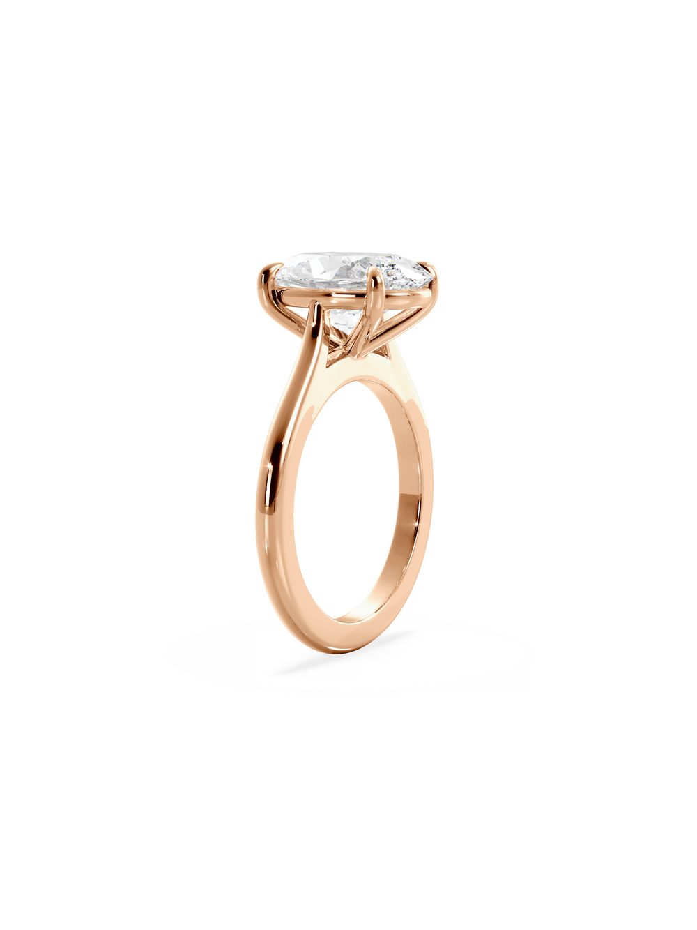 Oval Classic Solitaire Ring - View 