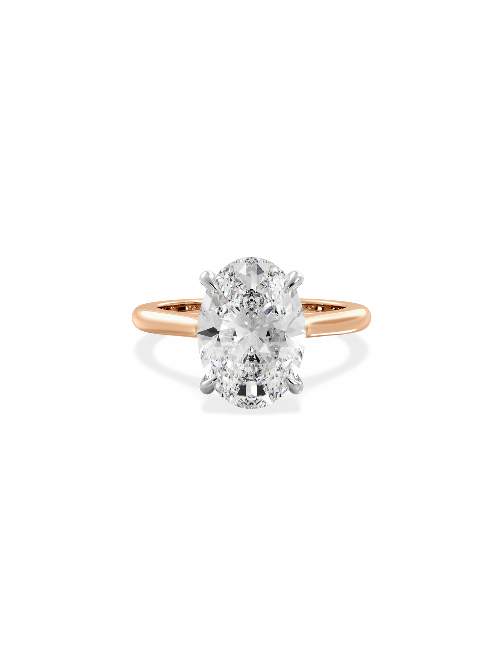 Oval Classic Solitaire Ring - View 