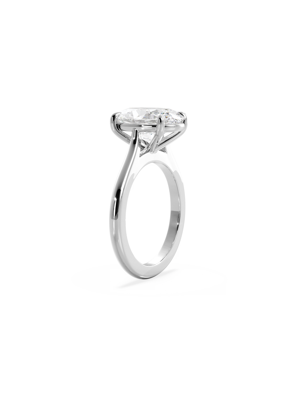 Oval Classic Solitaire Ring - View 