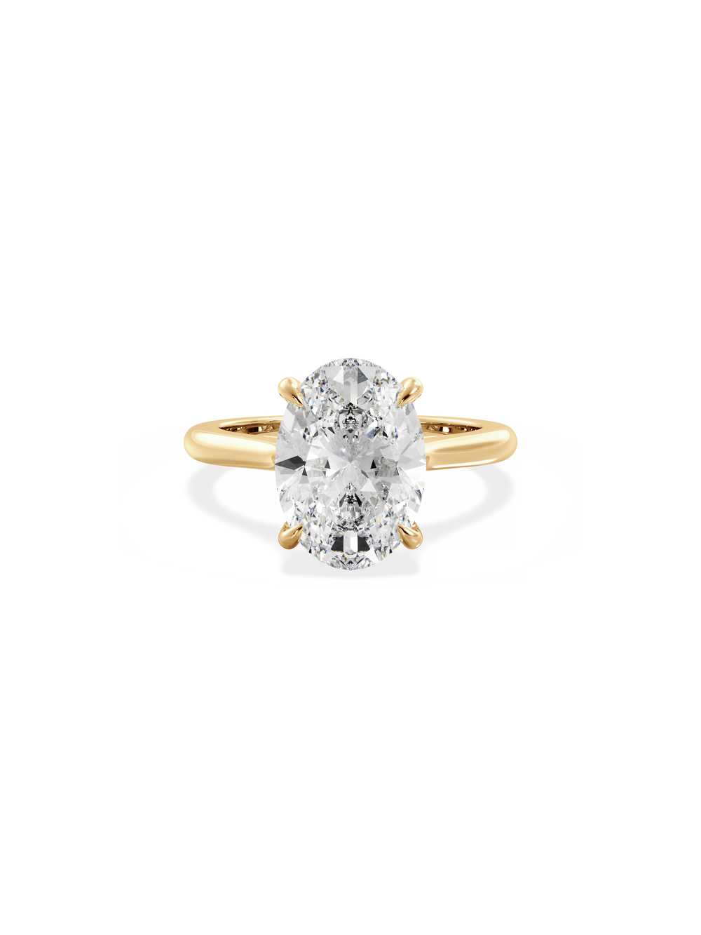Oval Classic Solitaire Ring - View 