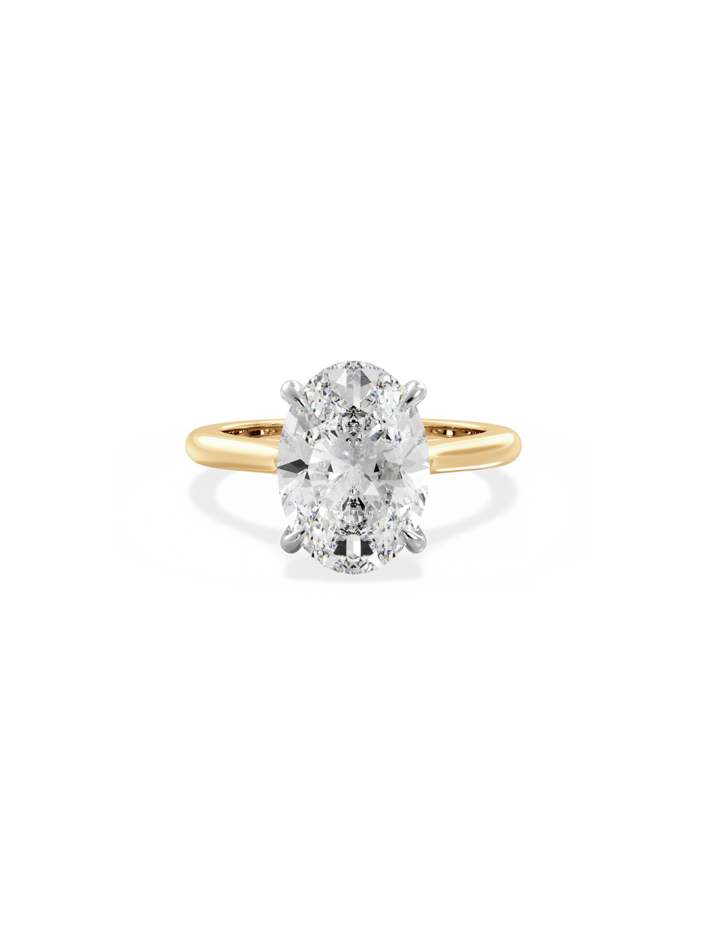 Oval Classic Solitaire Ring - View 