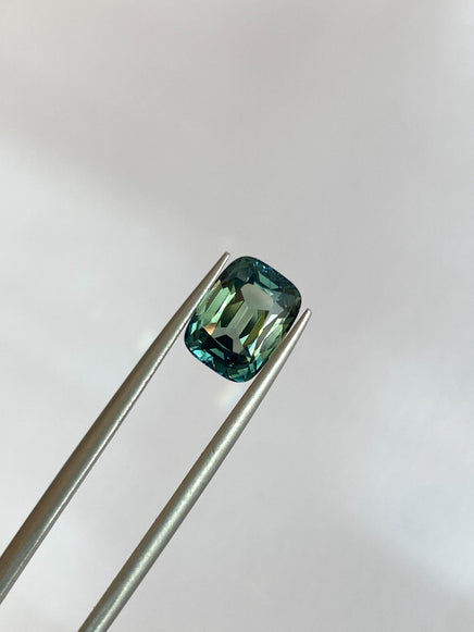 3.70ct Teal Elongated Cushion Sapphire