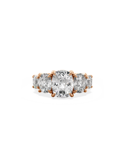Elongated Cushion Signature Five-Stone Ring